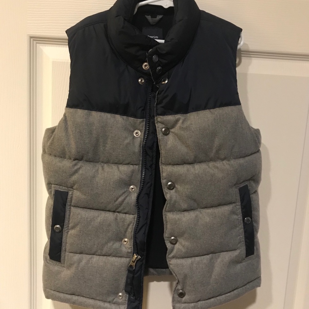 Gap kids Navy and Grey puffy vest